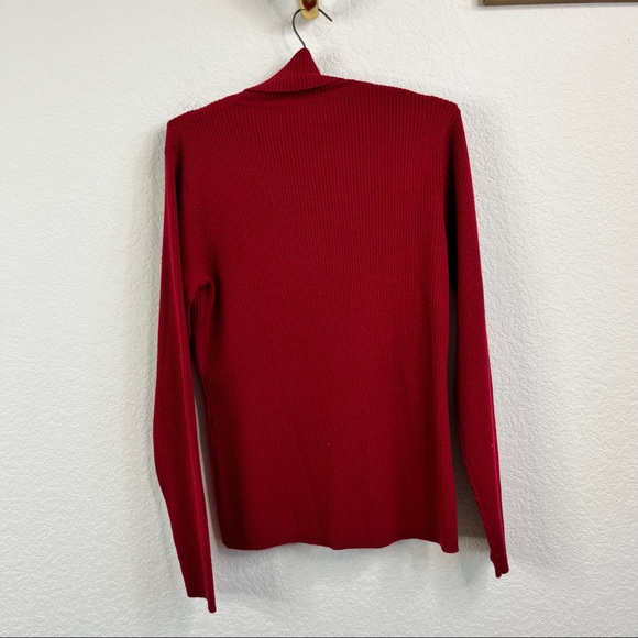 Neiman Marcus Ribbed Merino Wool Sweater - Picture 3 of 4